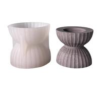 Silicone Candlestick Temperature Resistant Striped Funnel Tealight Holder Molds for Epoxy Resin Tealight Molds