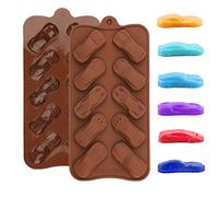 Silicone Car Chocolate Molds - Sports Auto Race Silicon Mold for Cake Decorations, Jello, Candy, Fondant, Resin - 2 Pcs