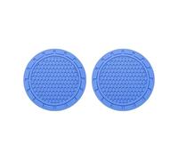 Silicone Car Cup Holder Coasters 2 Pack, Anti-Slip Honeycomb Drink Mats for Ford Fiesta 1976-2023, Interior Accessories Cup Mats Protection Against Spills, Easy to Clean,Blue