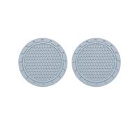 Silicone Car Cup Holder Coasters 2 Pack, Anti-Slip Honeycomb Drink Mats for Ford Fiesta 1976-2023, Interior Accessories Cup Mats Protection Against Spills, Easy to Clean,Grey