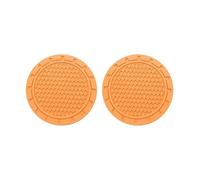 Silicone Car Cup Holder Coasters 2 Pack, Anti-Slip Honeycomb Drink Mats for Ford Fiesta 1976-2023, Interior Accessories Cup Mats Protection Against Spills, Easy to Clean,Orange