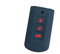 Silicone Car Fob Key Case Holder Cover Shell Bag Set, for MITSUBISHI Ralliart OUTLANDER Lancer EX ASX Colt Grandis Pajero Sport