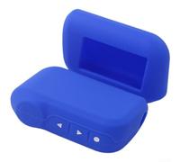 Silicone Car Key Cover for Starline A93 A63 Russian Version - Anti-Slip Shockproof Remote Case(Deep Blue)