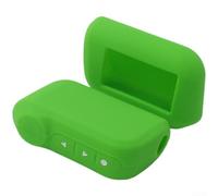 Silicone Car Key Cover for Starline A93 A63 Russian Version - Anti-Slip Shockproof Remote Case(Green)