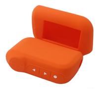 Silicone Car Key Cover for Starline A93 A63 Russian Version - Anti-Slip Shockproof Remote Case(Orange)