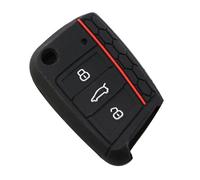 Silicone Car Key Protection Cover Key Holder Case For VW For Golf 7 MK7 7.5 2013 - 2019 Car Key Fob(Black)