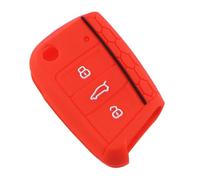 Silicone Car Key Protection Cover Key Holder Case For VW For Golf 7 MK7 7.5 2013 - 2019 Car Key Fob(Red)