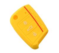 Silicone Car Key Protection Cover Key Holder Case For VW For Golf 7 MK7 7.5 2013 - 2019 Car Key Fob(Yellow)