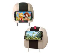 Silicone Car Phone Holder, Adjustable Phone Headrest Mount Compatible with iPhone 17 16 15 14 Pro Max, Samsung Galaxy S25, S25 Ultra and other 3.5 - 7 Inch Cell Phones for Kids in Back Seats - 2 Pack