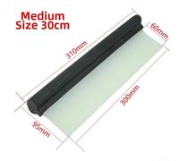 Silicone Car Wiper Blade Water Squeegee Scraper 10-inch Plus 12-inch V-shaped Auto Glass Cleaner for Streak- Drying Soft Scratch- Cleaning Pp Handle - 1 Pack(B)