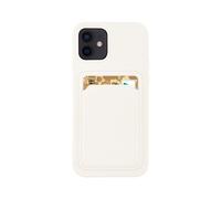 Silicone Card Holder Protection Case Compatible With iPhone 11 in White