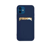 Silicone Card Holder Protection Case Compatible With iPhone 13 in Navy