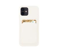 Silicone Card Holder Protection Case Compatible With iPhone 13 in White