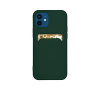 Silicone Card Holder Protection Case Compatible With iPhone 13 Pro in Green