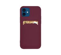 Silicone Card Holder Protection Case For iPhone 11 in Plum