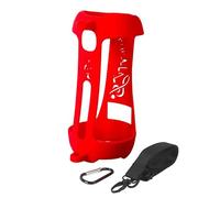 Silicone Carrying Case Cover With Strap Carabiner For JBL Pulse 5 Wireless Bluetooth Speaker for JBL Pulse5 Case Newest Outdoor Travel (red)