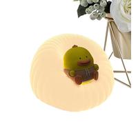Silicone, Cartoon Touch Lamp, Auto Timer with Three Level Brightness, Soft Silicone with Gentle Glow Diffusion, Nursery Style Bedside Lighting Decor, Home Use for Sleep and Reading