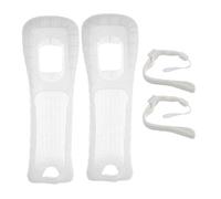 Silicone Case and Wrist Strap for Wii Remote Controller, Protective Skin Case Cover with Wrist Strap, 2 pieces, Easy to install, Non-slip, wear-resistant and durable
