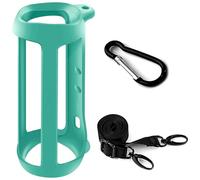 Silicone Case Compatible for JBL FLIP 5 Waterproof Portable Bluetooth Speaker, Gel Soft Skin Cover, Waterproof Rubber Case, Travel Carry Pouch with Strap (Light Green)
