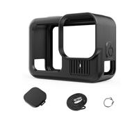 Silicone Case Compatible With GoPro Hero 13, Soft Rubber Protector Cover With Lens Cap Lanyard Accessories Bundle Kit for Action Camera (Black)