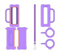 Silicone Case Compatible with Grip Neon Can, Protective Cover with Shockproof Dust-Proof Design, Soft Shell for Portable Bluetooth Speaker (Purple)