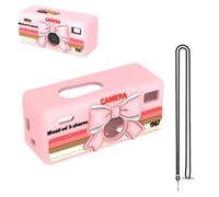 Silicone Case Compatible with Kodak CHARMERA Keychain Digital Camera - Shockproof Cover with Lanyard, Sweat & Splash Resistant, Cute Bowknot Design for Travel & Everyday Carry(Pink)