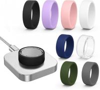 Silicone Case Compatible with Oura Ring 5, 8/10-Pack Complete Colour Kit, Soft Bumper for Gen 5, Sweat-Proof Sleeve, Size 6-9 & 10-13 (8 PCS, M（size 10-13))