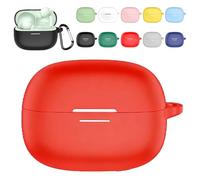 Silicone Case Compatible with Redmi Buds 8 Pro,360° Full Body Protection,Shockproof & Anti-Dust Earphone Cover,Ultra-Thin Soft Charging Case with Precise Cutouts,Supports Wireless Charging (Red)