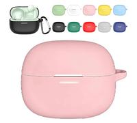 Silicone Case Compatible with Redmi Buds 8 Pro,360° Full Body Protection,Shockproof & Anti-Dust Earphone Cover,Ultra-Thin Soft Charging Case with Precise Cutouts,Supports Wireless Charging (Pink)