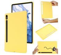 Silicone Case Compatible with Samsung Galaxy Tab S10 Lite 5G 11 inch/S9/S9 FE/S10/S10, Ultra Thin Pure Color Shockproof Back Shell Soft TPU Protective Cover,Yellow