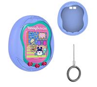 Silicone Case Compatible with Tamagotchi Uni Virtual Pet Machine (2023), Protective Skin Sleeve Shell for Tamagotchi Uni with Finger Lanyard (Blue)