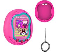 Silicone Case Compatible with Tamagotchi Uni Virtual Protective Case with Finger Cord (Pink)
