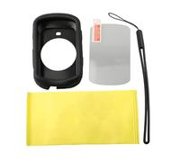 Silicone Case Cover and Tempered Glass Screen Protector for for garmin for edge 530, Sturdy Protective Shell with Close Fit for Road or Mountain Bikes, Easy Install Computer Accessory Set in Black