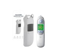 Silicone Case Cover Compatible with Braun ThermoScan 7/7+ Ear Thermometer IRT6520 IRT6528, Shockproof Soft Protective Skin Sleeve with Lanyard Strap - Drop Protection, Gary (Case Only)