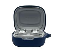 Silicone Case Cover Compatible with JBL Live Free 2/JBL Live Pro 2TWS True Wireless Earbuds, Protective Earphones Skin Cover with Keychain Hook (Blue)