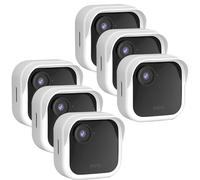 Silicone Case Cover for All-New Blink Outdoor 4 (4th Gen) - Weatherproof Protective Skin Cover with Hat Brim for All-New Blink Outdoor 4 Smart Security Camera (White, 6 Pack)