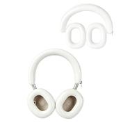 Silicone Case Cover for Anker Soundcore Space 2 Headphones 2026 New, WUNIAK Soft Silicone Headband & Ear Cups Protector with Portable Storage Bag, Anti-Scratch Shockproof Accessories Set.(White)