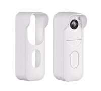 Silicone Case Cover for Blink Video Doorbell 2025, Doorbell Weatherproof Protector with Hat Brim - Scratch/Dust Resistant Doorbell Skin, Easy Snap-On Installation，White