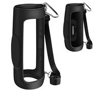 Silicone Case Cover for JBL Charge 4 Portable Waterproof Wireless Bluetooth Speaker, Travel Gel Soft Skin,Waterproof Rubber Carrying Pouch with Strap(Black)