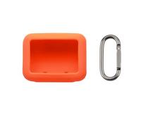 Silicone Case Cover for JBL GO 5 Speaker, Shockproof Full Protection Soft Skin Sleeve Protective Travel Carrying Storage Bag Pouch for JBL GO5 Portable Speaker with Carabiner (Orange)