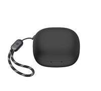 Silicone Case Cover for Soundcore P20i,Protective Shockproof Soft Skin Headphone Cover with Hand Strap,Support Wireless Charging (Black)