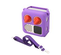 Silicone Case Cover for Yoto Mini (2024 Edition), TXEsign Travel Carrying Case with Adjustable Shoulder Strap Protective Cover for Yoto Mini Player(Purple)