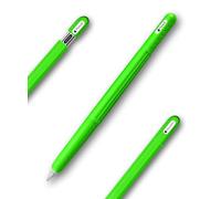Silicone Case Cover Skin Compatible with Apple Pencil (2nd Gen/Pro/USB-C) - Protective Sleeve, Comfortable Grip, Ergonomic Anti-Slip Design, Lightweight & Scratch-Resistant (Green)