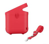 Silicone Case Fit For Toniebox 2 Audio Player, Adjustable Shoulder Strap, Shockproof/Anti-Slip/Scratch-Resistant Soft Silicone Protective Sleeve For Toniebox 2 Digital Media Player(Red)