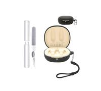 Silicone Case for 1MORE Ear Clip S12 Open-Ear Headphones - Shockproof, toergy Waterproof, Slim & Soft Cover, with Lanyard, Keychain & Cleaner Kit, Black