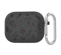 Silicone Case for AirPods Pro 3 Shockproof Cover with Hook - Vibrant Colour Drop Protection Skin - Soft Full Protective Sleeve for Travel Gym Black Blue Purple Pink Green Light Green(Black)