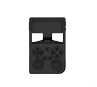Silicone Case for ANBERNIC RG35XX Pro | Soft Shock-Absorbing Skin with Lanyard | Lightweight Anti-Scratch Bumper Cover for Retro Handheld Console | Green Black(Black)