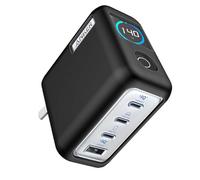 Silicone Case for Anker Laptop Charger (140W MAX USB C Charger, 4-Port) Full-Body Protective Cover for Anker Zolo Prime Power Bank,Precise Port Cutouts (Case Only) Black