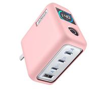 Silicone Case for Anker Laptop Charger (140W MAX USB C Charger, 4-Port) Full-Body Protective Cover for Anker Prime Power Bank,Precise Port Cutouts (Case Only) Pink