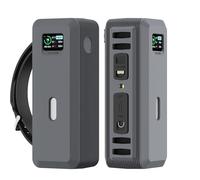 Silicone Case for Anker Power Bank 737 (24000mAh) with 1/4-inch nut Hole, SD/Sim Card, Card Pin Storage Slot for Anker Power Bank 737 Skin-Friendly Anti-Lost Protective Case (Gray)